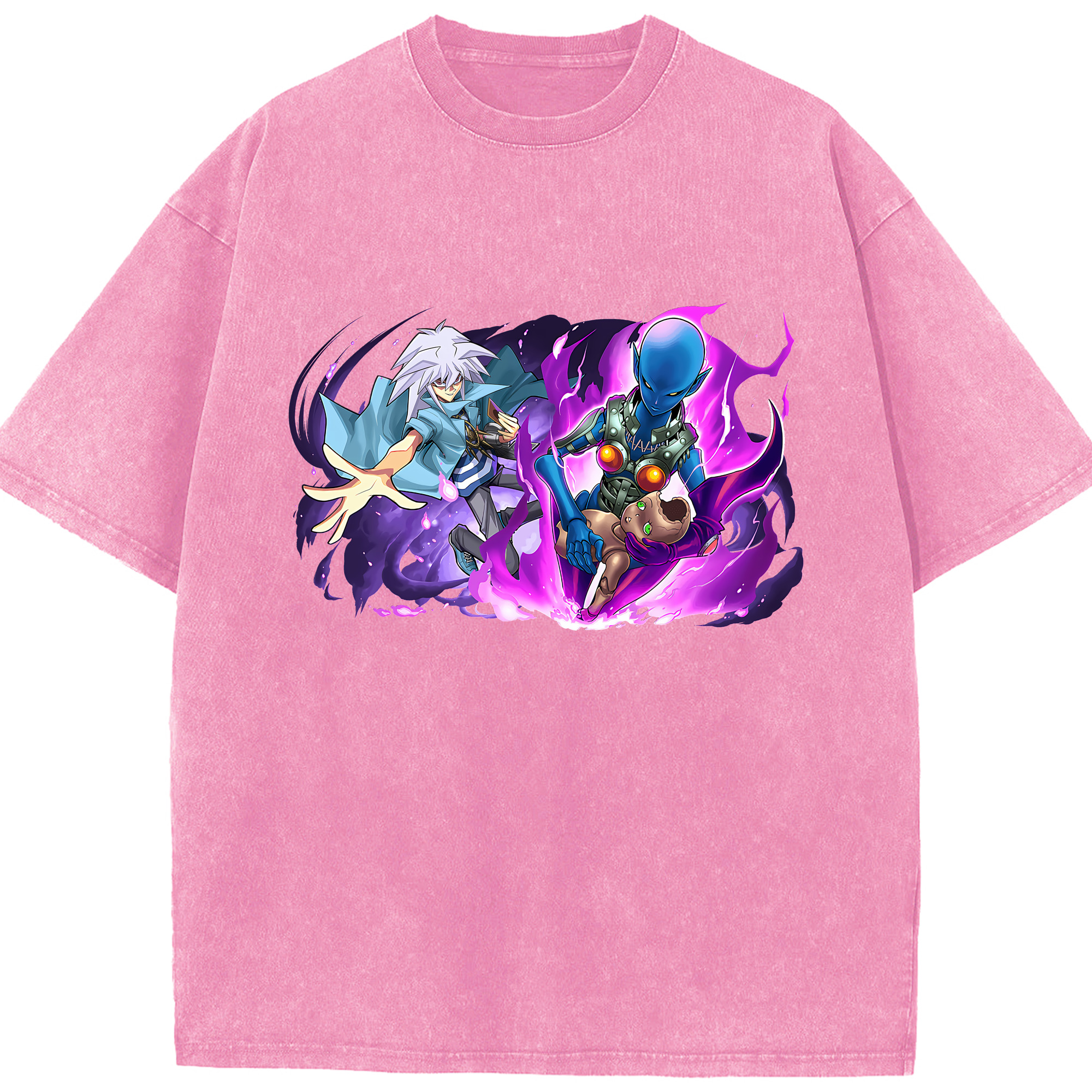 （画像用） 遊☆戯☆王 Yu-Gi-Oh! 綿100% ヴィンテージ風 半袖Tシャツ（フロントプリント）